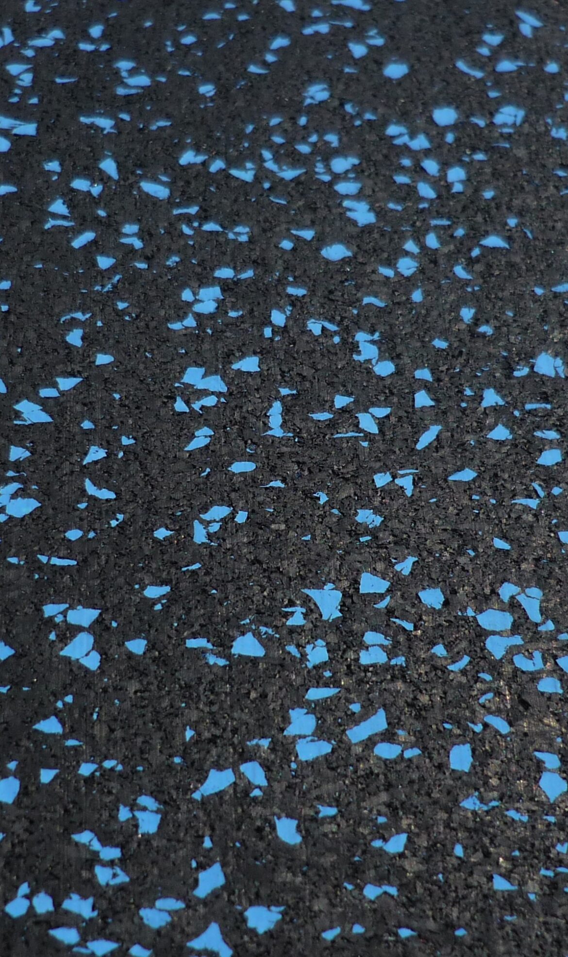 Piso Caucho negro con chispas azules